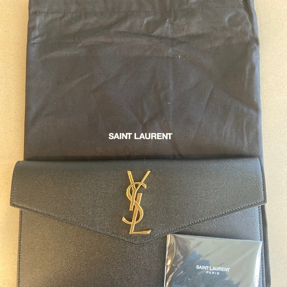 Saint Laurent uptown leather envelope pouch - Picture 9 of 12